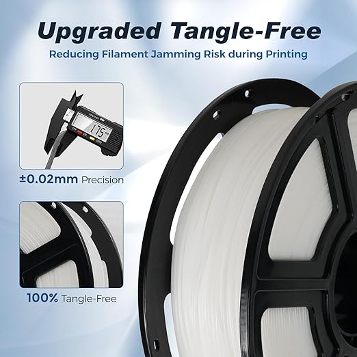 FLASHFORGE Rapid PLA Filament 1.75mm White, Max 500mm/s High Speed Printing - Image 5