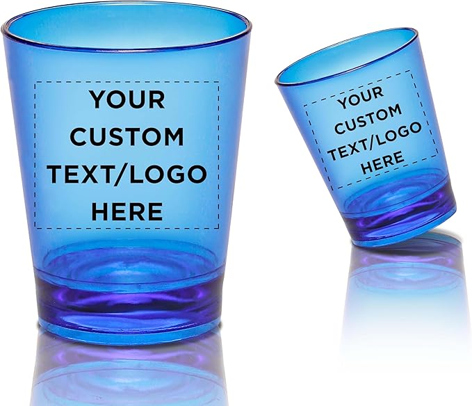 Custom Translucent Plastic Shot Glasses 1.5 oz. Set of 50, Personalized Bulk - Image 7