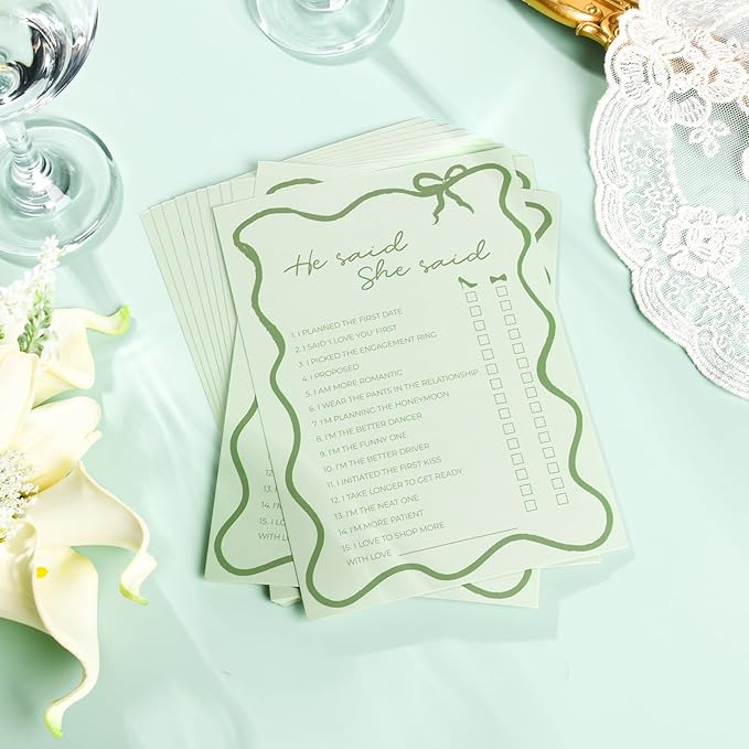 DEEKA 30 PCS Bridal Shower Games Card - Image 3