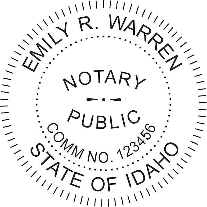 MaxMark Round Notary Pre-Inked Stamp by Maxmark