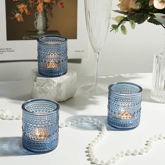 36pcs Blue Votive Candle Holders, Elegant Glass Votive & Tealight Candle Holders - Image 6