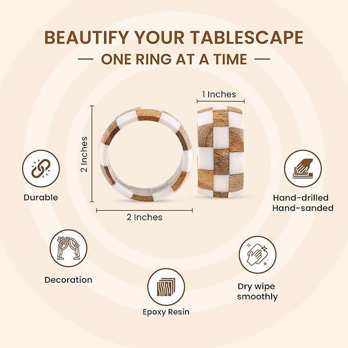 Rustic Napkin Rings Setof 12 - Image 3