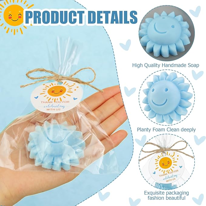 Demissle 20 Pcs Sun Soap Baby Shower Favors - Image 3