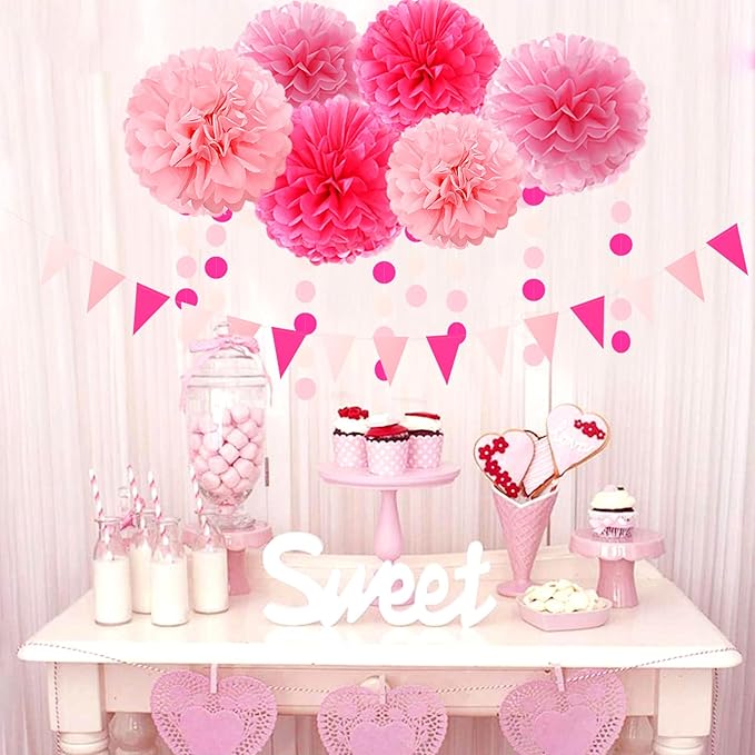 Rose Hot Pink Party Decorations - Image 6