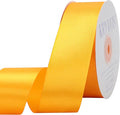 Yellow Satin Ribbon 1-1/2 inch X Continuous 50 Yards, Single Face Polyester by Kryvusribbon
