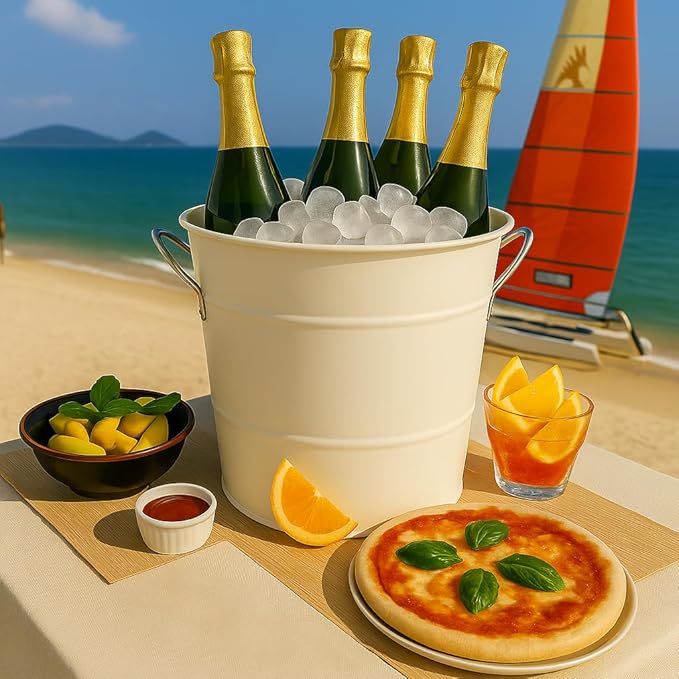 Insulated Ice Bucket with Lid Scoop Handle - Image 9
