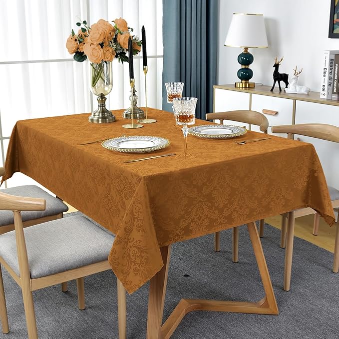 SASTYBALE Fall Tablecloth Rectangle 60 x 84 Inch Spill Proof Stain Resistant - Image 2