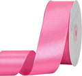 Hot Pink Satin Ribbon 1-1/2 inch X Continuous 50 Yards, Single Face Polyester by Kryvusribbon