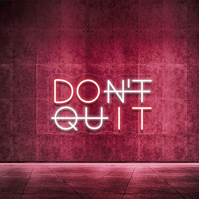 Don't Quit Neon Sign for Wall Decor, DO IT Neon Lights Party Decorations by YIKBIKSNeonSign