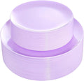 KIRE 60PCS Purple Plastic Plates Disposable by KIRE