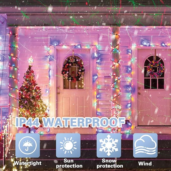 LAMPHOME Colorful String Lights, 66 ft 200 LED Pastel Easter Lights 11 Modes - Image 5