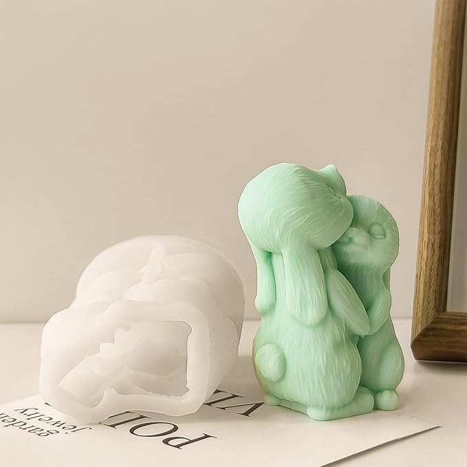 Couple Rabbit Candle Mold - Image 4