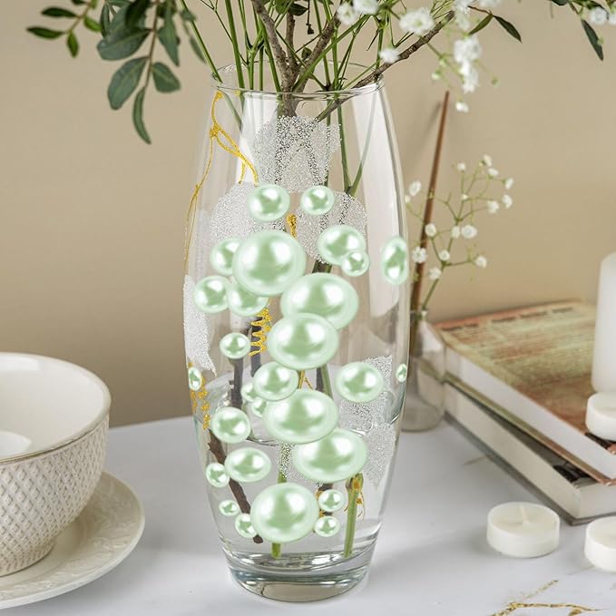 100PCS Light Green Faux Pearls Beads - Image 5
