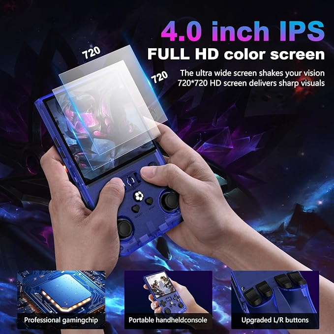 R36MAX Retro Handheld Game Console, 4.0 Inch 720x720 IPS Screen, Built-in 22 - Image 2
