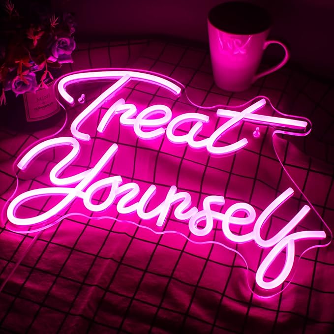 Wanxing Treat Yourself Neon Signs Pink Led Sign - Image 3