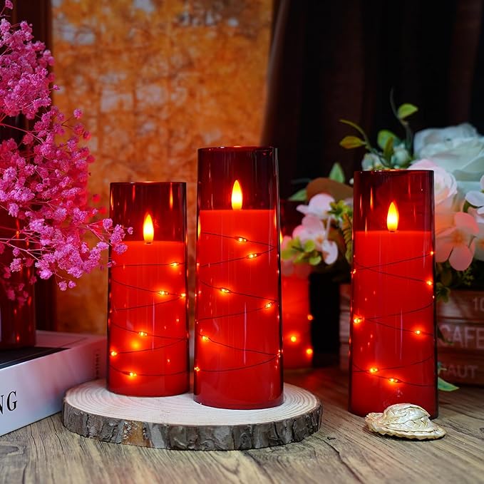 Flameless LED Candles with Timer 9 Pc Flickering Flameless Candles - Image 3