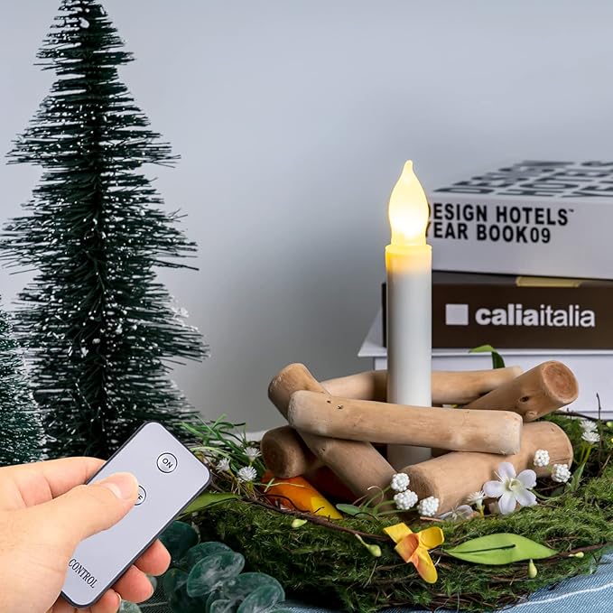Amagic 12pcs Batteries Operated Taper Candles - Image 7