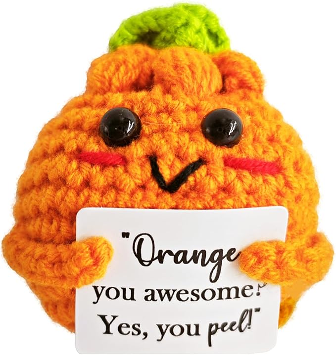 Emotional Support Crochet Orange, Lovely Gift by Unknown