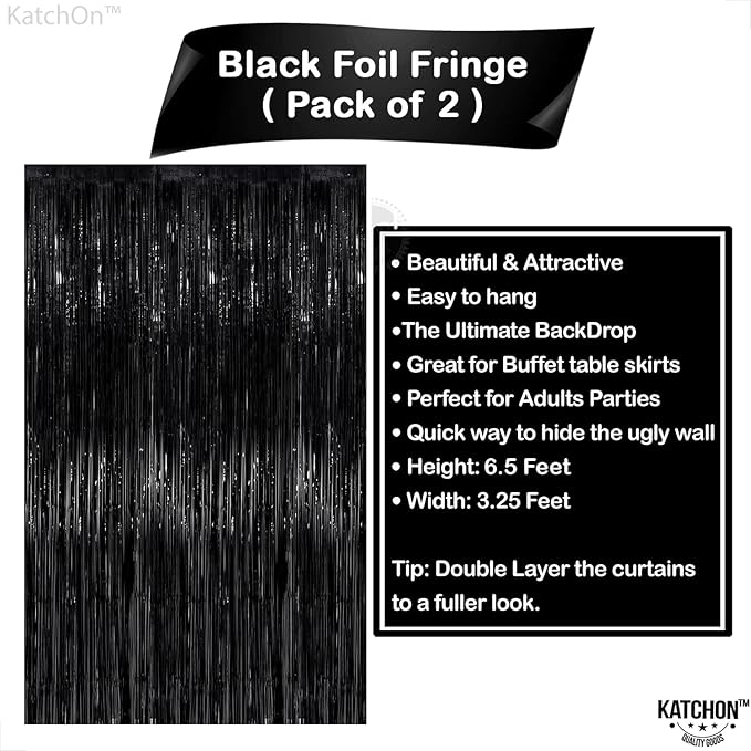 KatchOn Large Black Fringe Backdrop - Image 2
