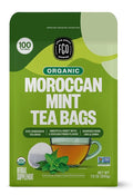 FGO Organic Moroccan Mint Green Tea, Eco-Conscious Tea Bags, Resealable Bag by FGO