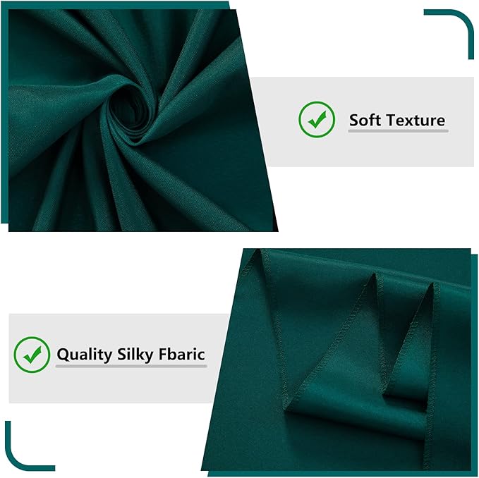 MYSKY HOME 10ft x 10ft Curtains Hunter Green Backdrop Curtains - Image 6