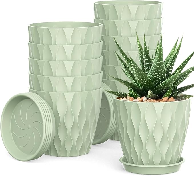 12 Pack 4 Inch Small Plant Pots by UOUZ