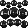 12Pcs Black Round Foil Balloons by vibzox