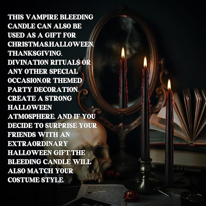24 Pcs 10 Inch Vampire Blood Taper Candles Vampire Blood Candle, Ritual Spell - Image 6