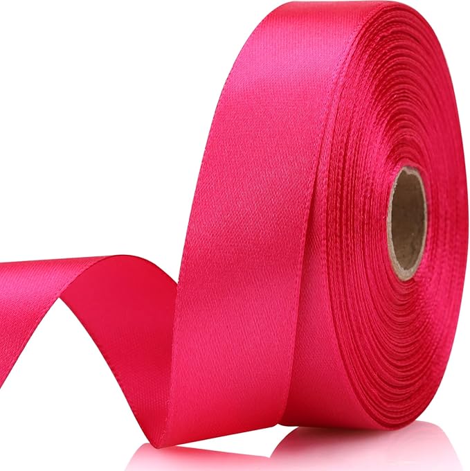 Hot Pink Satin Craft Ribbon by Unknown