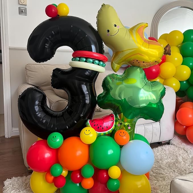 Black 0 Balloon Number, 40 Inch Number 0 Balloon Large Black 0 Foil Mylar - Image 2