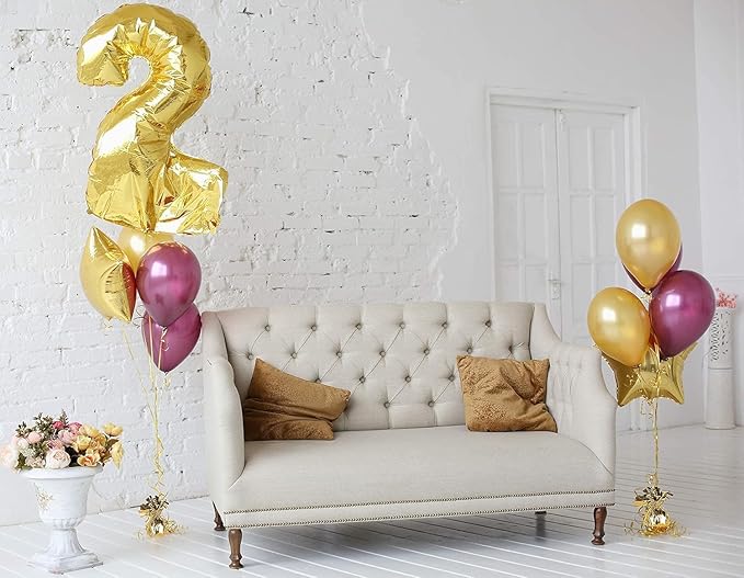 ROYALHOUSE Metallic Plastic Wrapped Balloon Weights - Image 2