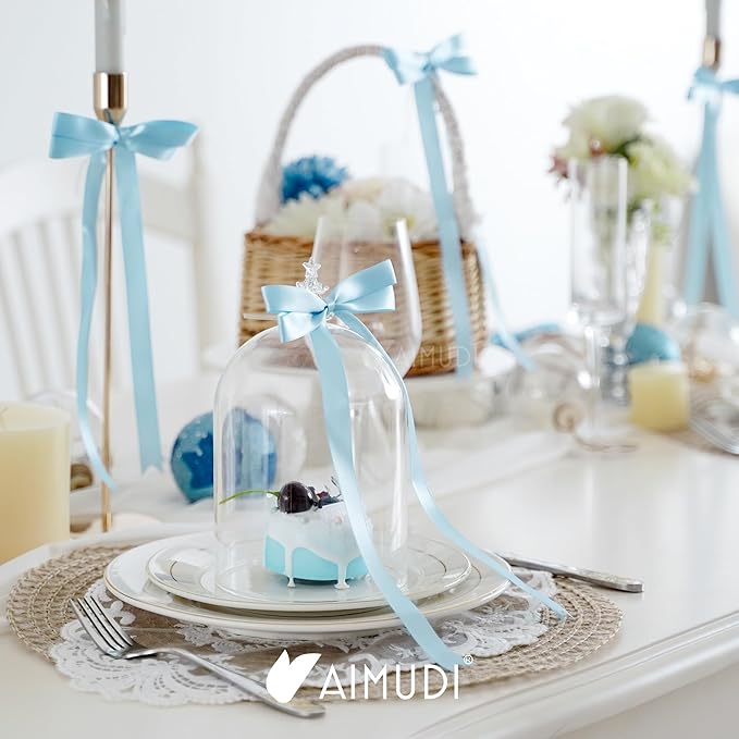 AIMUDI Baby Blue Bows 5 × 10" Satin Bows - Image 3