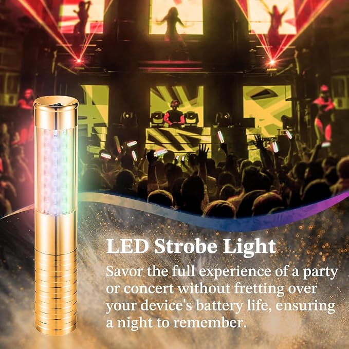 4 Packs Rechargeable LED Strobe Baton Lights Reusable Bottle Service Lights - Image 3