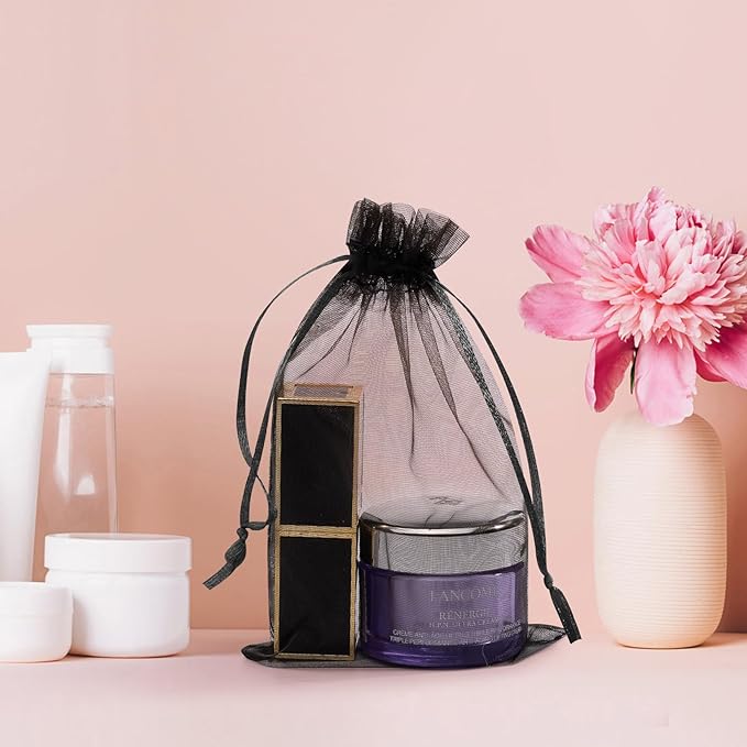 50 Pcs Organza Bags 4x6 Inch, Small Mesh Bags Drawstring Candy Bag - Image 5