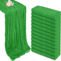 12 Pack Green Cheesecloth Table Runner 10ft Boho Gauze Fabric Cheese Cloth by Pepmily