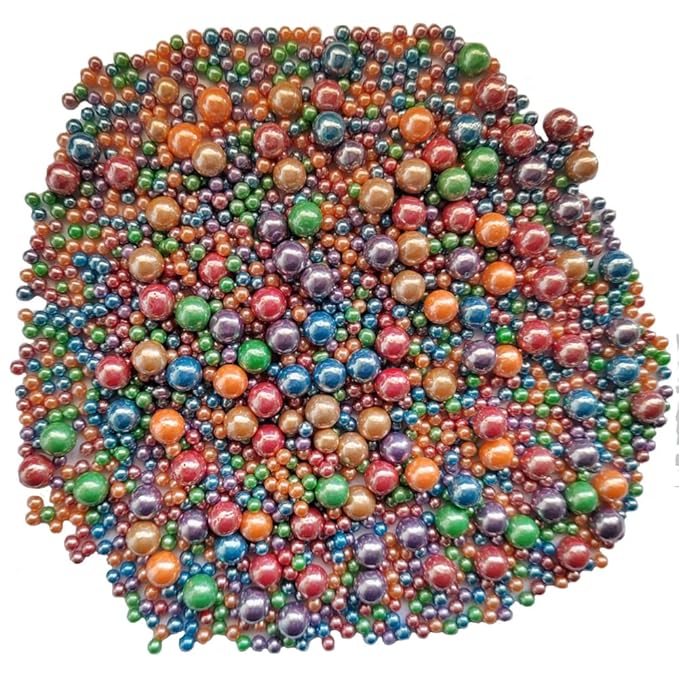 Edible Deep Colorful Sugar Pearls Candy Sprinkles 120G/ 4.23Ounce Baking Cake - Image 2