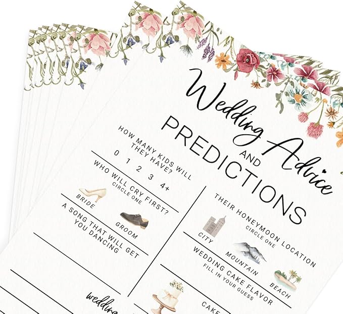 Printed Party Bridal Shower Game – Wedding Prediction Cards - Image 6