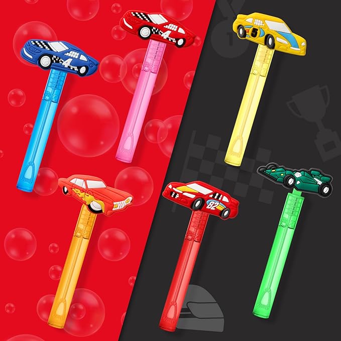 AMFZON 24Pcs Race Car Party Favors Bubble Wands - Image 3