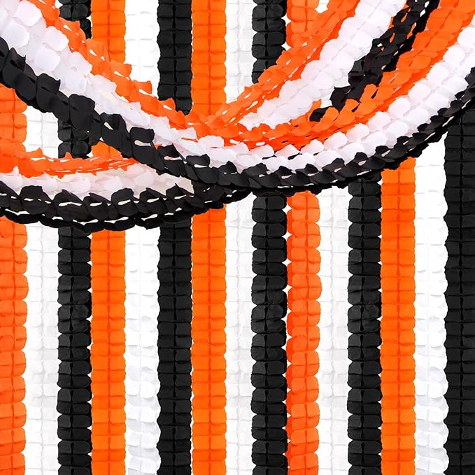 Black-White Orange halloween Party-Decorations Streamers-Garland - Image 2