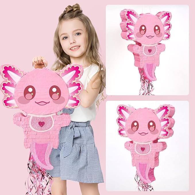 WERNNSAI Pink Axolotl Pinata - Image 5