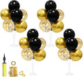 Black and Gold Party Decorations Balloon Stand Table Centerpieces by ZJDHPTY