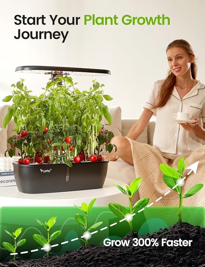 LETPOT Classic 12 Pods Hydroponic Growing System Kit, 24W Full-Spectrum LED - Image 8