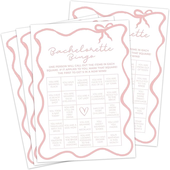 DEEKA 30 PCS Bridal Shower Games Card by DEEKA