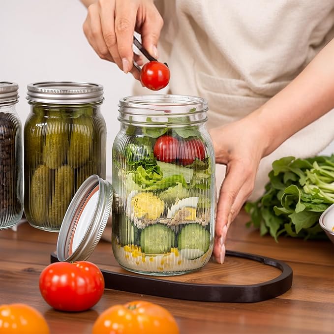 WELLIFE Large Mason Jars, Overnight Oats, Meal Prep - Image 4