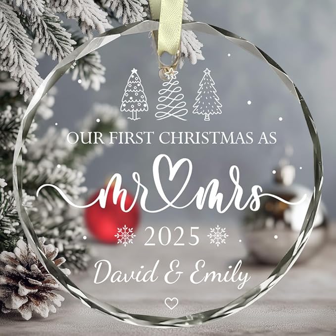 Personalized Wedding Christmas Ornaments - Image 4