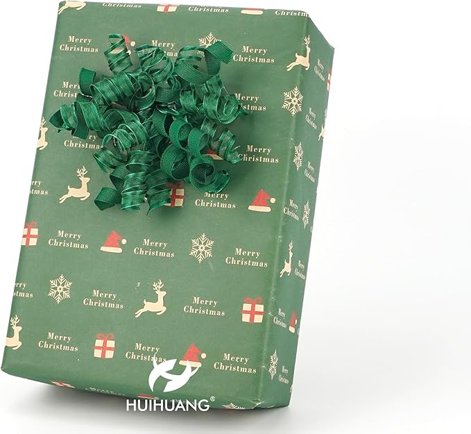 HUIHUANG Green Christmas Bows for Gift Wrapping Curly Gift Bow 5 inch x 8 - Image 7