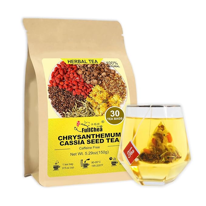 FullChea - Chrysanthemum Cassia Seed Tea, 30 Teabags, 5g/bag - Burdock Root by FullChea