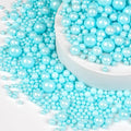 Blue Pearl Sprinkles for Cake Decorating, Edible Baking Candy, 150g/5.29oz Mix by Joyvitas