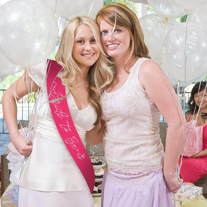 Hot Pink Bride to Be Sash with Glitter Rhinestones, Funny Bride to Be Sash - Image 4
