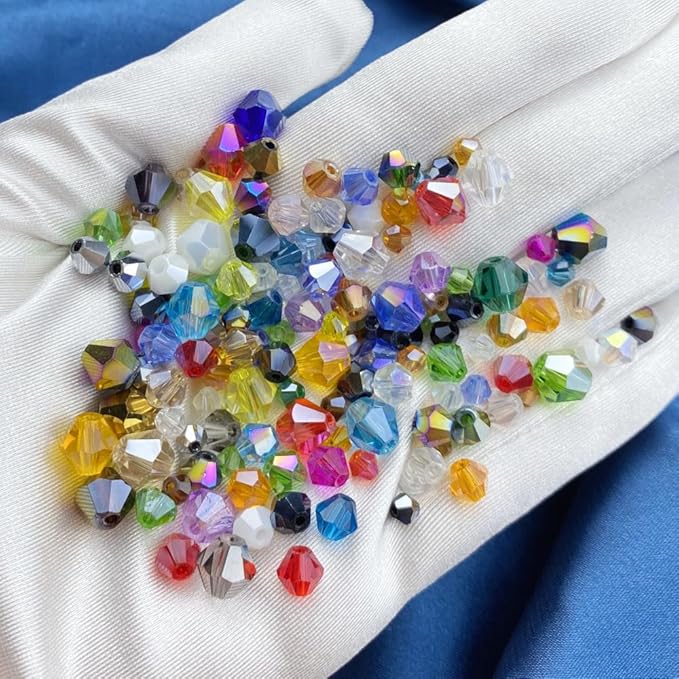 100pcs 8mm Bicone Crystal Glass Beads Loose Spacer Beads Faceted Craft Beads - Image 4
